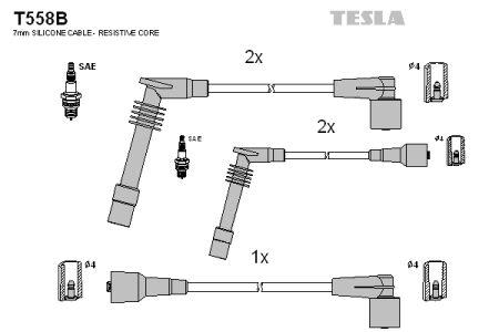 Tesla T558B Дроти високовольтні, комплект T558B: Купити в Україні - Добра ціна на EXIST.UA!