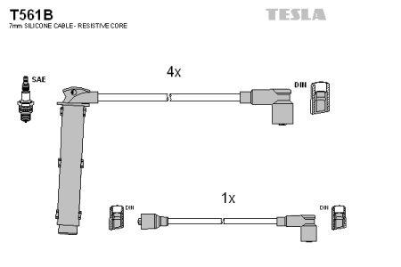 Tesla T561B Дроти високовольтні, комплект T561B: Купити в Україні - Добра ціна на EXIST.UA!