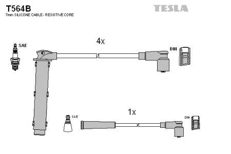 Tesla T564B Дроти високовольтні, комплект T564B: Купити в Україні - Добра ціна на EXIST.UA!