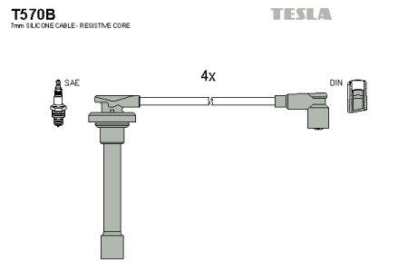 Tesla T570B Дроти високовольтні, комплект T570B: Купити в Україні - Добра ціна на EXIST.UA!