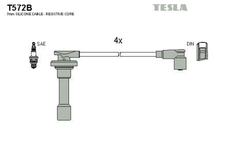 Tesla T572B Дроти високовольтні, комплект T572B: Купити в Україні - Добра ціна на EXIST.UA!
