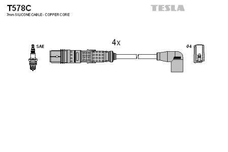 Tesla T578C Дроти високовольтні, комплект T578C: Купити в Україні - Добра ціна на EXIST.UA!