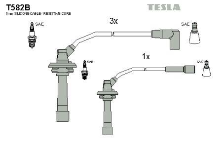 Tesla T582B Дроти високовольтні, комплект T582B: Купити в Україні - Добра ціна на EXIST.UA!