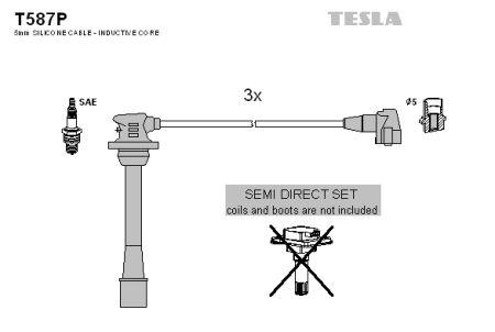 Tesla T587P Дроти високовольтні, комплект T587P: Купити в Україні - Добра ціна на EXIST.UA!