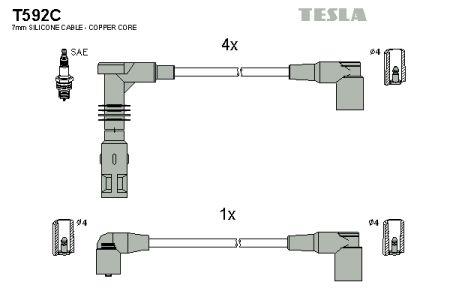 Tesla T592C Дроти високовольтні, комплект T592C: Купити в Україні - Добра ціна на EXIST.UA!