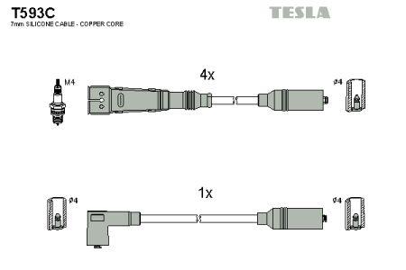 Tesla T593C Дроти високовольтні, комплект T593C: Купити в Україні - Добра ціна на EXIST.UA!