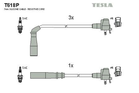 Tesla T618P Дроти високовольтні, комплект T618P: Купити в Україні - Добра ціна на EXIST.UA!