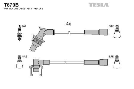 Tesla T670B Дроти високовольтні, комплект T670B: Купити в Україні - Добра ціна на EXIST.UA!