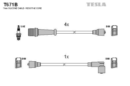 Tesla T671B Дроти високовольтні, комплект T671B: Купити в Україні - Добра ціна на EXIST.UA!