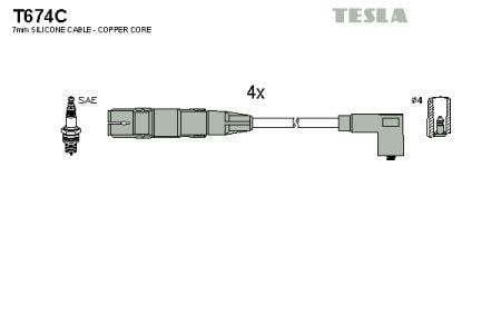 Tesla T674C Дроти високовольтні, комплект T674C: Купити в Україні - Добра ціна на EXIST.UA!