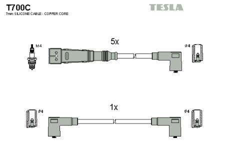 Tesla T700C Дроти високовольтні, комплект T700C: Приваблива ціна - Купити в Україні на EXIST.UA!