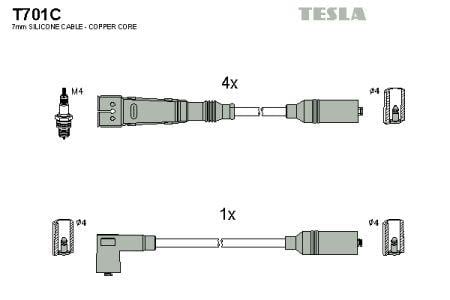 Tesla T701C Дроти високовольтні, комплект T701C: Купити в Україні - Добра ціна на EXIST.UA!