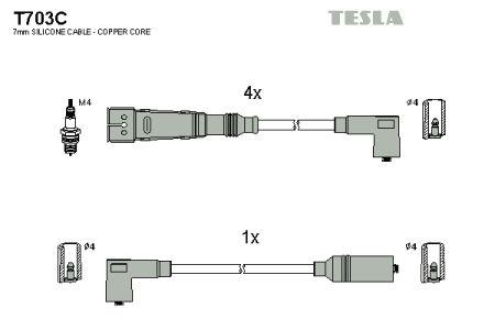 Tesla T703C Дроти високовольтні, комплект T703C: Купити в Україні - Добра ціна на EXIST.UA!