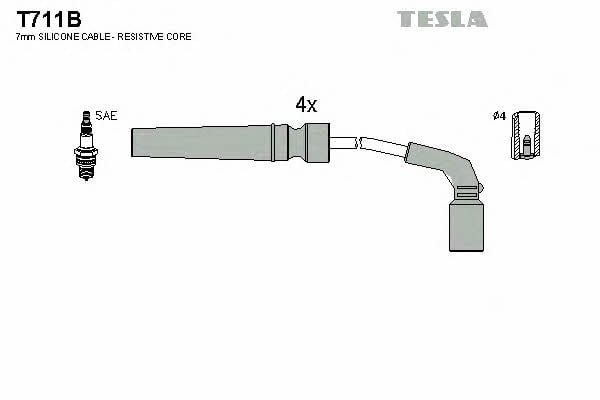 Дроти високовольтні, комплект Tesla T711B