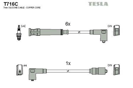 Tesla T716C Дроти високовольтні, комплект T716C: Купити в Україні - Добра ціна на EXIST.UA!