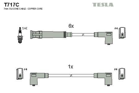Tesla T717C Дроти високовольтні, комплект T717C: Купити в Україні - Добра ціна на EXIST.UA!