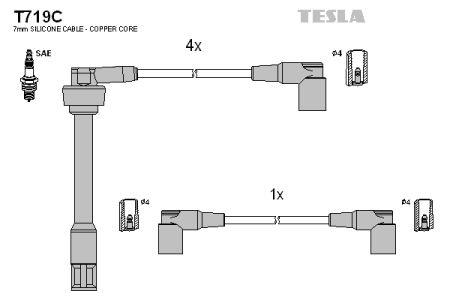 Tesla T719C Дроти високовольтні, комплект T719C: Купити в Україні - Добра ціна на EXIST.UA!