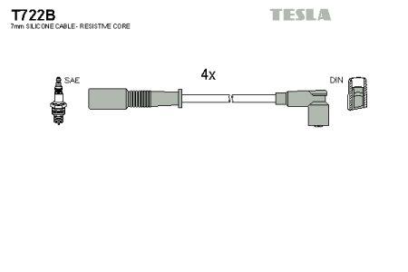 Tesla T722B Дроти високовольтні, комплект T722B: Купити в Україні - Добра ціна на EXIST.UA!