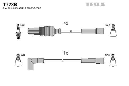Tesla T728B Дроти високовольтні, комплект T728B: Купити в Україні - Добра ціна на EXIST.UA!