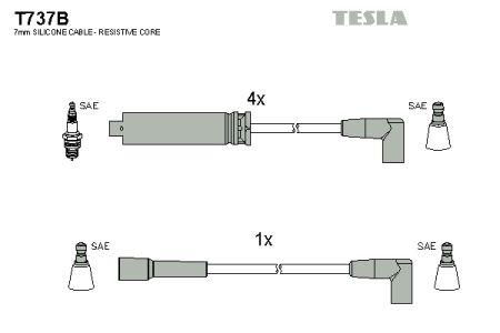 Tesla T737B Дроти високовольтні, комплект T737B: Купити в Україні - Добра ціна на EXIST.UA!