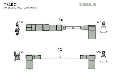 Tesla T740C Дроти високовольтні, комплект T740C: Купити в Україні - Добра ціна на EXIST.UA!