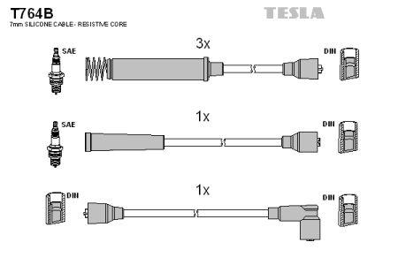 Tesla T764B Дроти високовольтні, комплект T764B: Купити в Україні - Добра ціна на EXIST.UA!