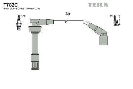 Tesla T782C Дроти високовольтні, комплект T782C: Купити в Україні - Добра ціна на EXIST.UA!
