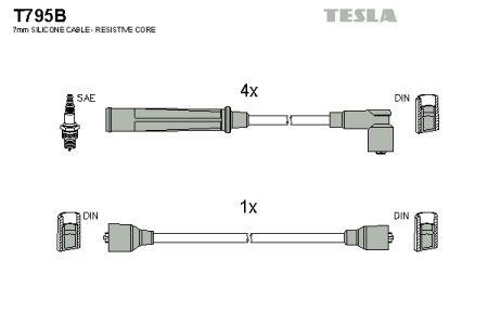 Tesla T795B Дроти високовольтні, комплект T795B: Купити в Україні - Добра ціна на EXIST.UA!