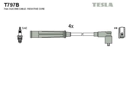Tesla T797B Дроти високовольтні, комплект T797B: Купити в Україні - Добра ціна на EXIST.UA!