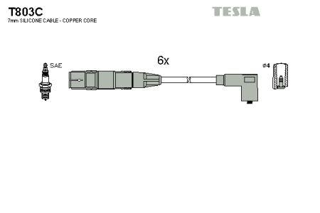 Tesla T803C Дроти високовольтні, комплект T803C: Купити в Україні - Добра ціна на EXIST.UA!