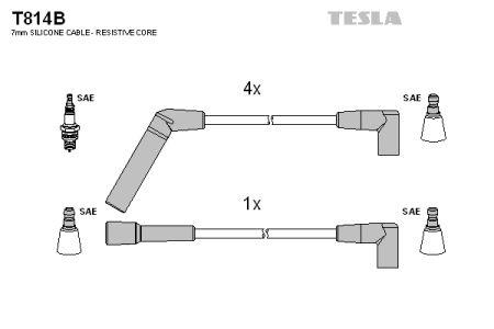 Tesla T814B Дроти високовольтні, комплект T814B: Купити в Україні - Добра ціна на EXIST.UA!