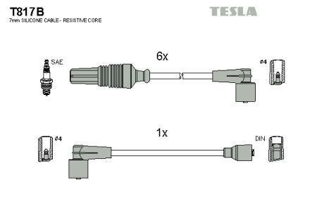 Tesla T817B Дроти високовольтні, комплект T817B: Купити в Україні - Добра ціна на EXIST.UA!