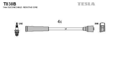 Tesla T838B Дроти високовольтні, комплект T838B: Купити в Україні - Добра ціна на EXIST.UA!