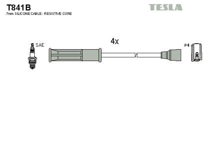 Tesla T841B Дроти високовольтні, комплект T841B: Купити в Україні - Добра ціна на EXIST.UA!