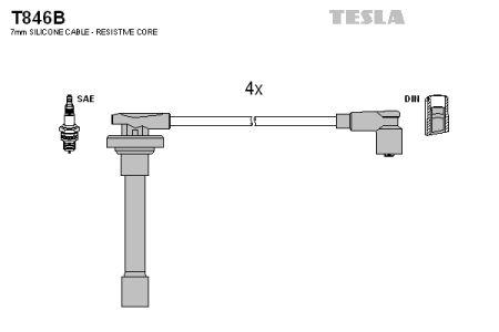 Tesla T846B Дроти високовольтні, комплект T846B: Купити в Україні - Добра ціна на EXIST.UA!