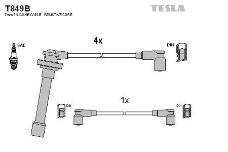 Tesla T849B Дроти високовольтні, комплект T849B: Купити в Україні - Добра ціна на EXIST.UA!