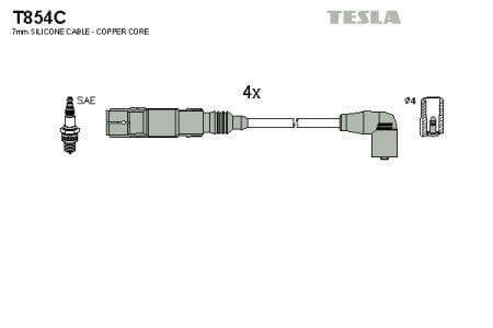 Дроти високовольтні, комплект Tesla T854C