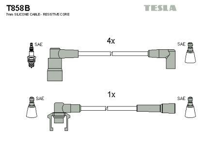 Tesla T858B Дроти високовольтні, комплект T858B: Купити в Україні - Добра ціна на EXIST.UA!