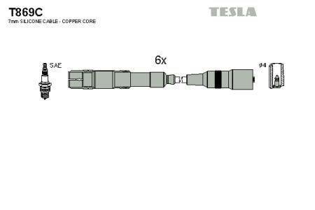 Tesla T869C Дроти високовольтні, комплект T869C: Купити в Україні - Добра ціна на EXIST.UA!