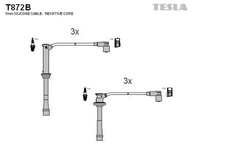 Tesla T872B Дроти високовольтні, комплект T872B: Купити в Україні - Добра ціна на EXIST.UA!