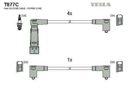 Tesla T877C Дроти високовольтні, комплект T877C: Купити в Україні - Добра ціна на EXIST.UA!