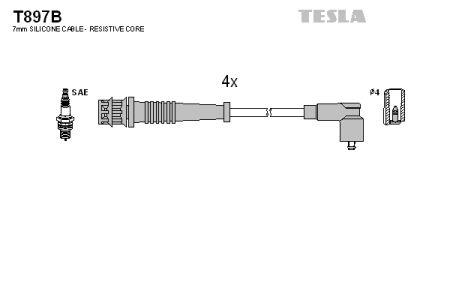 Tesla T897B Дроти високовольтні, комплект T897B: Купити в Україні - Добра ціна на EXIST.UA!