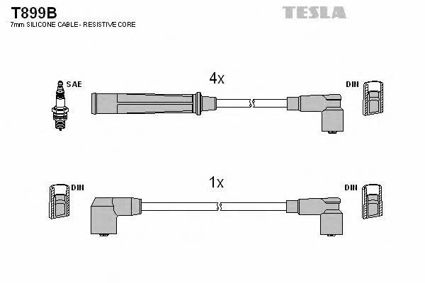 Дроти високовольтні, комплект Tesla T899B