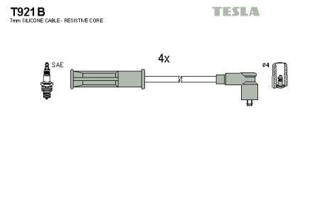 Tesla T921B Дроти високовольтні, комплект T921B: Купити в Україні - Добра ціна на EXIST.UA!