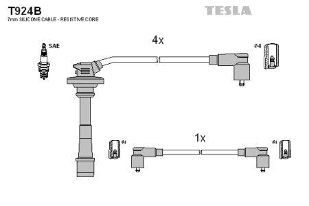 Tesla T924B Дроти високовольтні, комплект T924B: Купити в Україні - Добра ціна на EXIST.UA!
