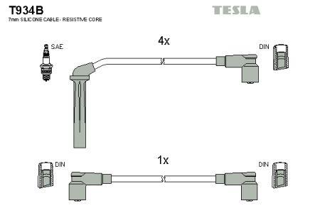 Tesla T934B Дроти високовольтні, комплект T934B: Купити в Україні - Добра ціна на EXIST.UA!