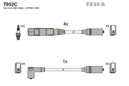Tesla T952C Дроти високовольтні, комплект T952C: Купити в Україні - Добра ціна на EXIST.UA!