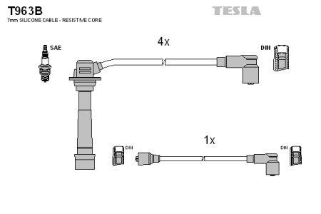 Tesla T963B Дроти високовольтні, комплект T963B: Купити в Україні - Добра ціна на EXIST.UA!