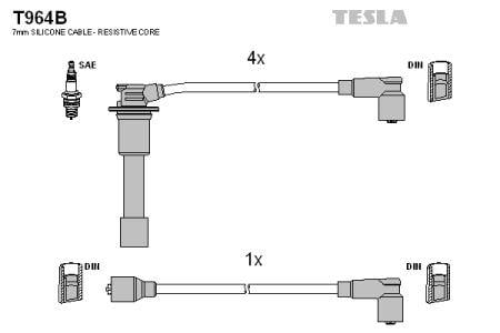 Tesla T964B Дроти високовольтні, комплект T964B: Купити в Україні - Добра ціна на EXIST.UA!