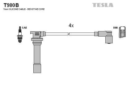 Tesla T980B Дроти високовольтні, комплект T980B: Купити в Україні - Добра ціна на EXIST.UA!